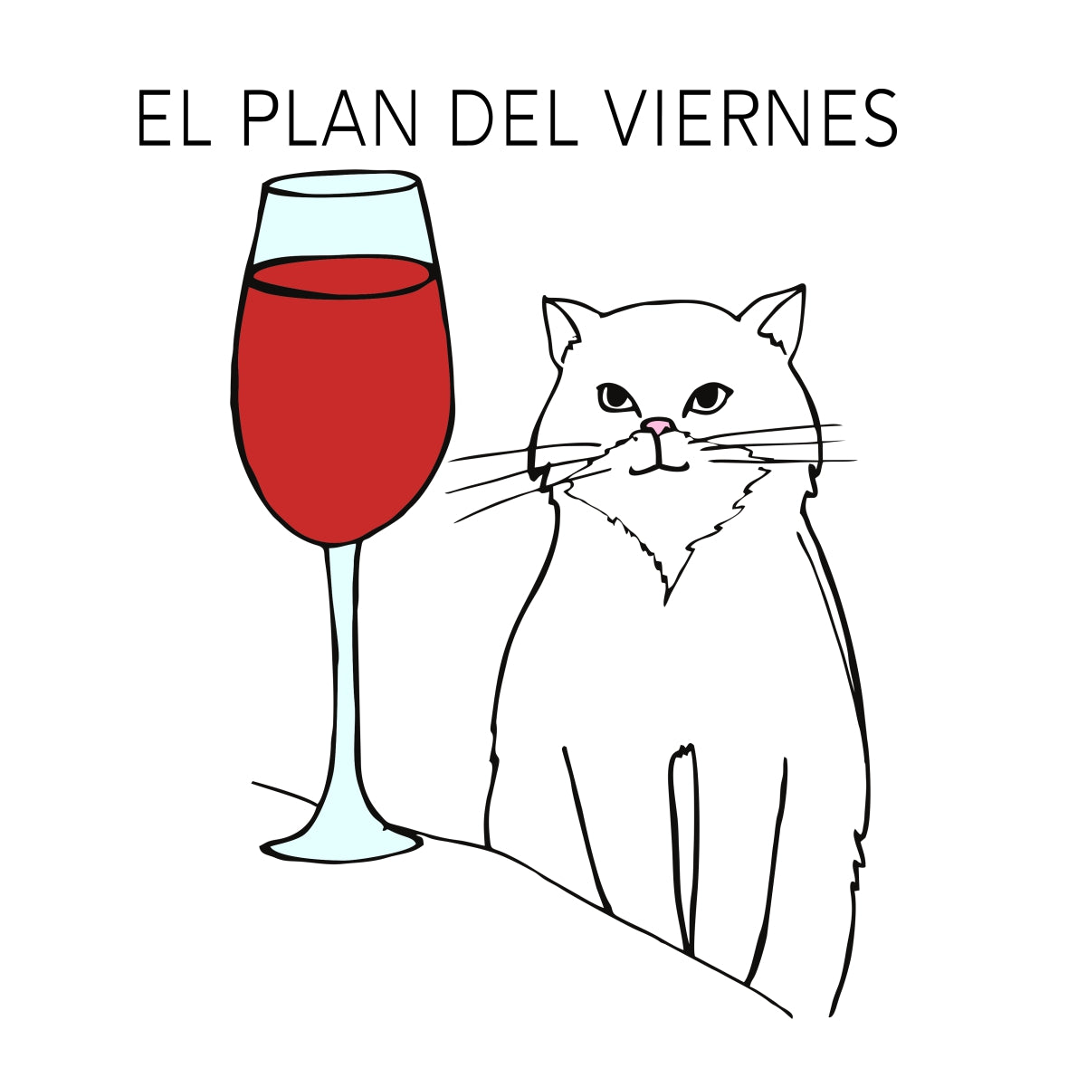 White Unisex T-shirt El plan del viernes