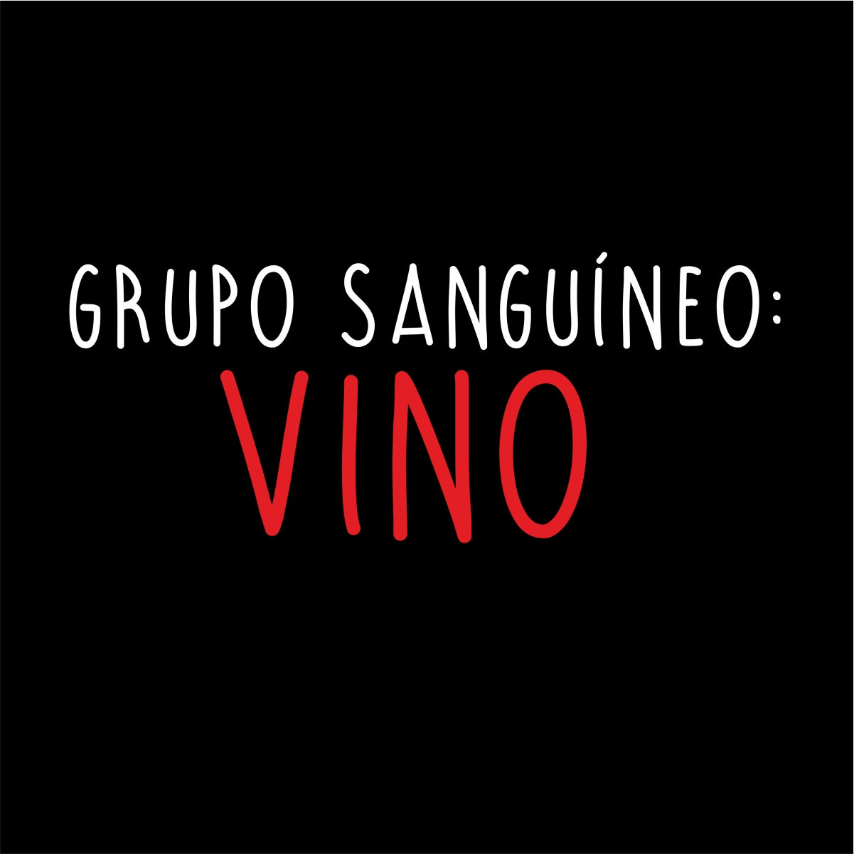 Black Unisex T-shirt Grupo sanguineo