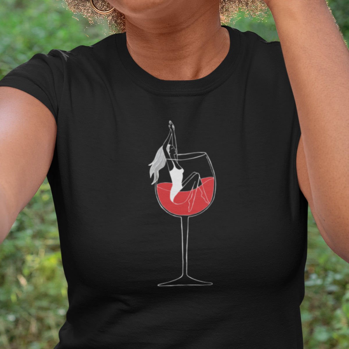 Women's Black T-shirt Splash