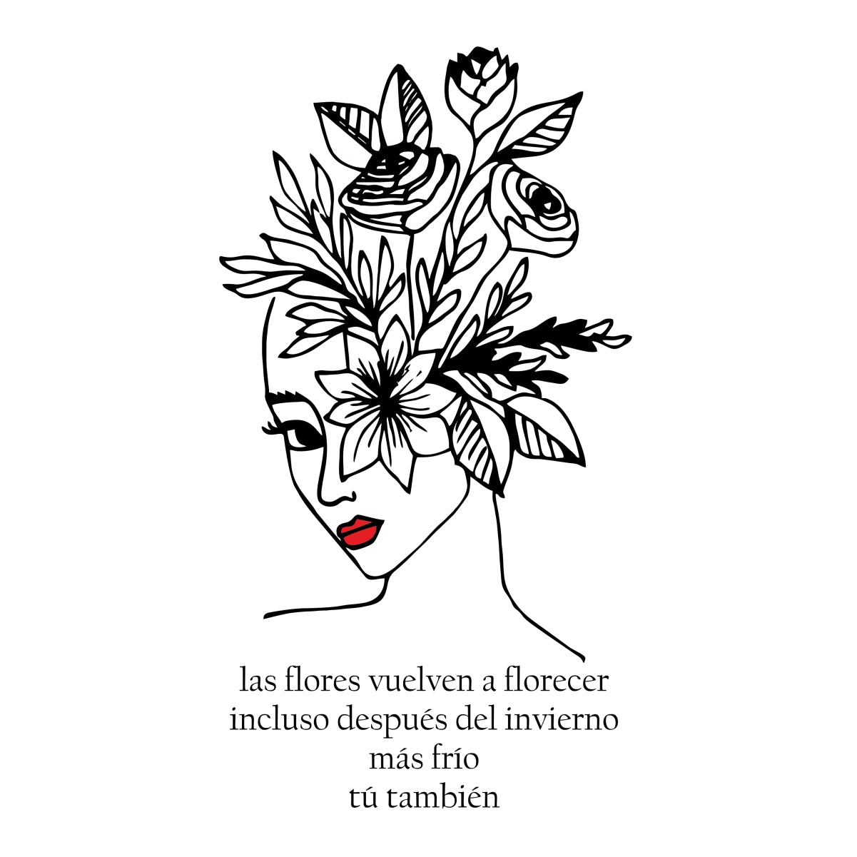 White Unisex T-shirt Las flores vuelven