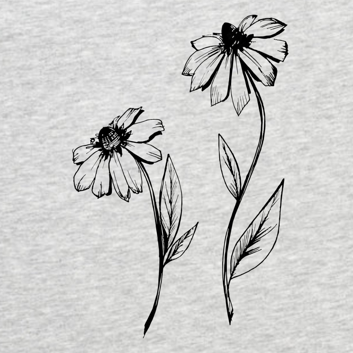 Grey Melange T-shirt Asters