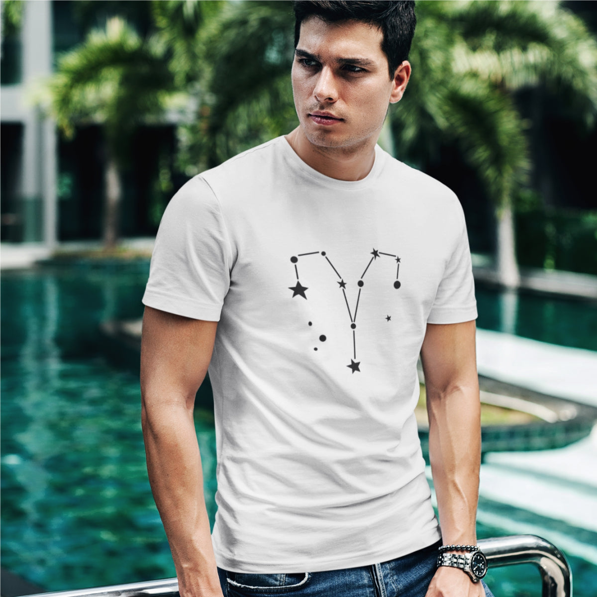 White T-shirt Zodiac Aries