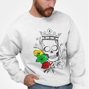 White Sweatshirt Male Skull