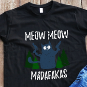 Black T-shirt Meow Meow