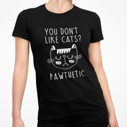 Women's Black T-shirt Pawthetic