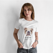 White T-shirt Bulldog Owner