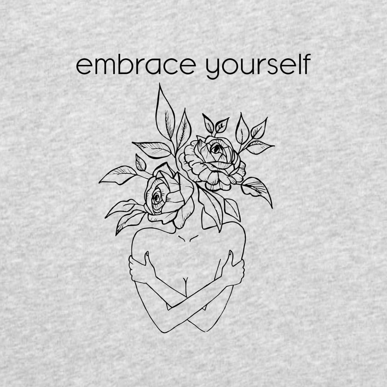 Grey Melange T-shirt Embrace yourself