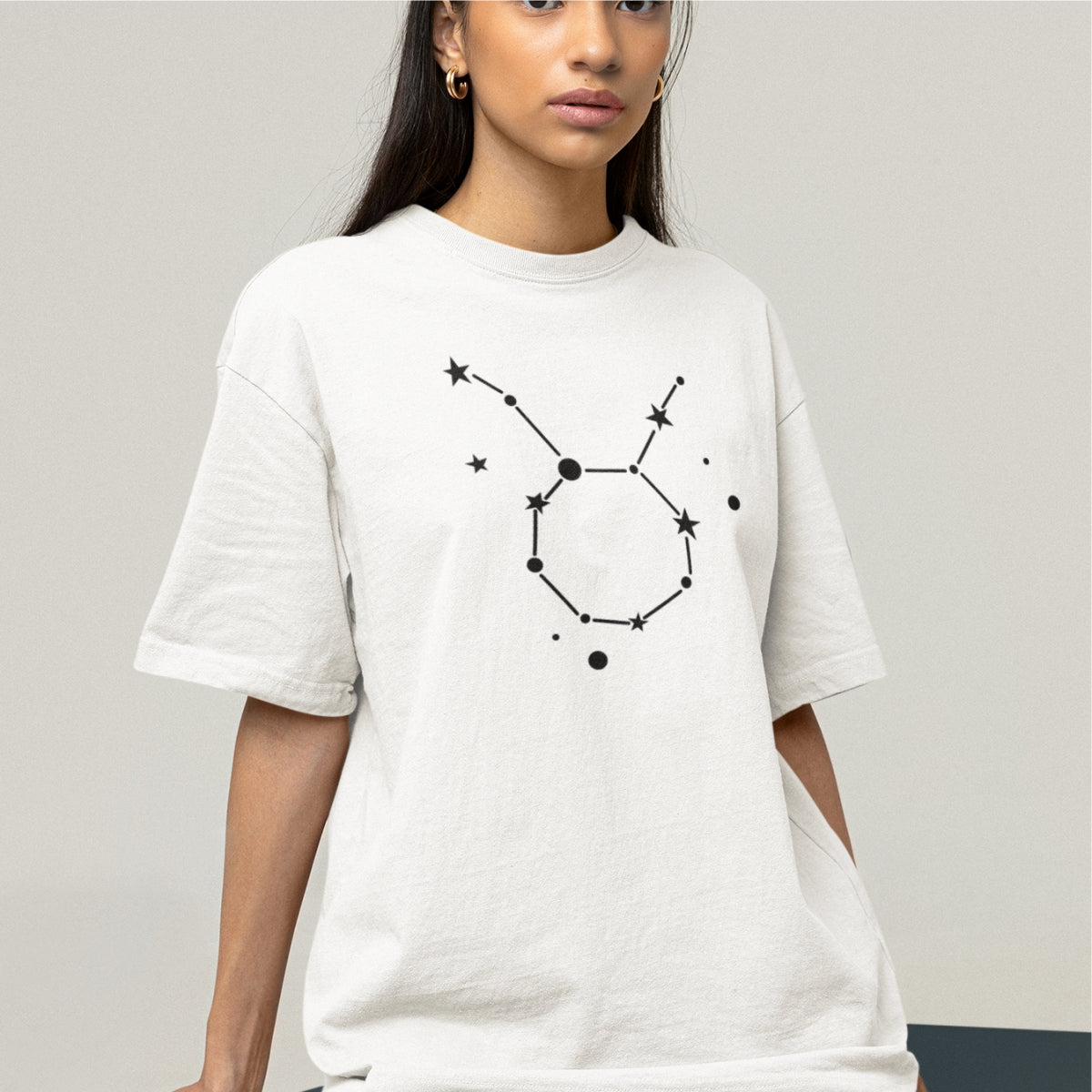 White T-shirt Zodiac Taurus