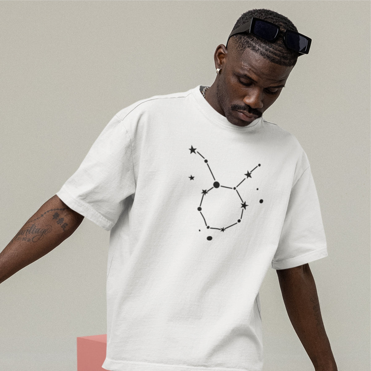 White T-shirt Zodiac Taurus