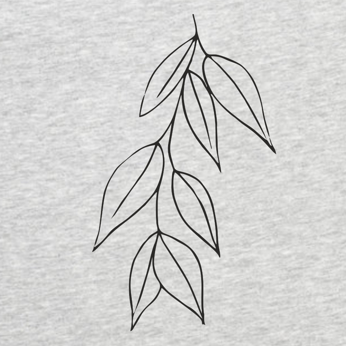 Grey Melange T-shirt Leaves