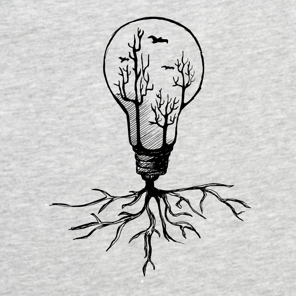 Grey Melange T-shirt Light bulb