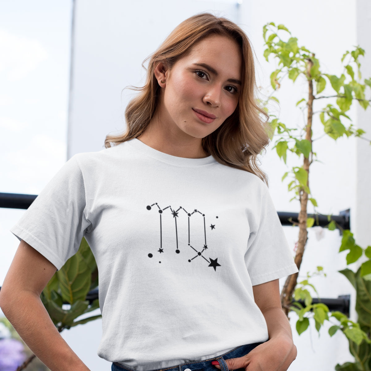 White T-shirt Zodiac Virgo