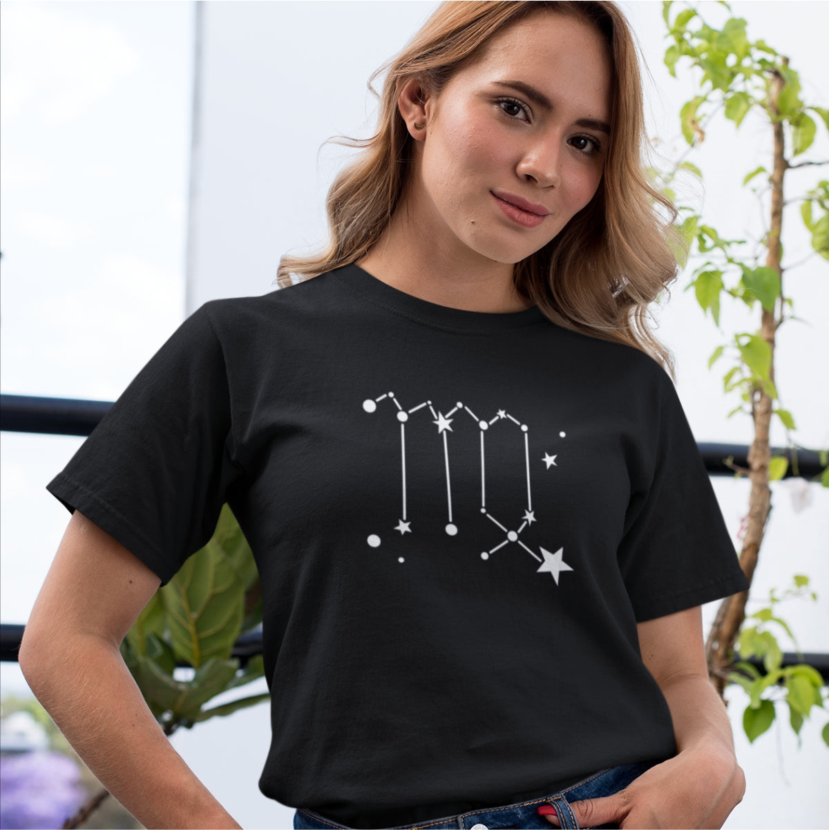 Black T-shirt Zodiac Virgo