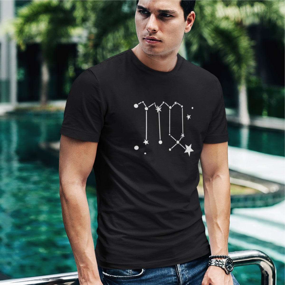 Black T-shirt Zodiac Virgo