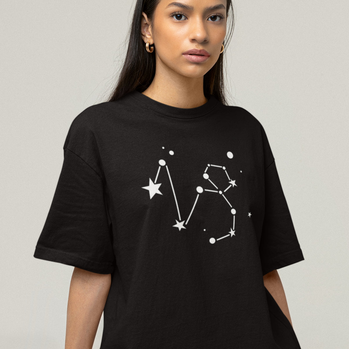 Black T-shirt Zodiac Capricornus