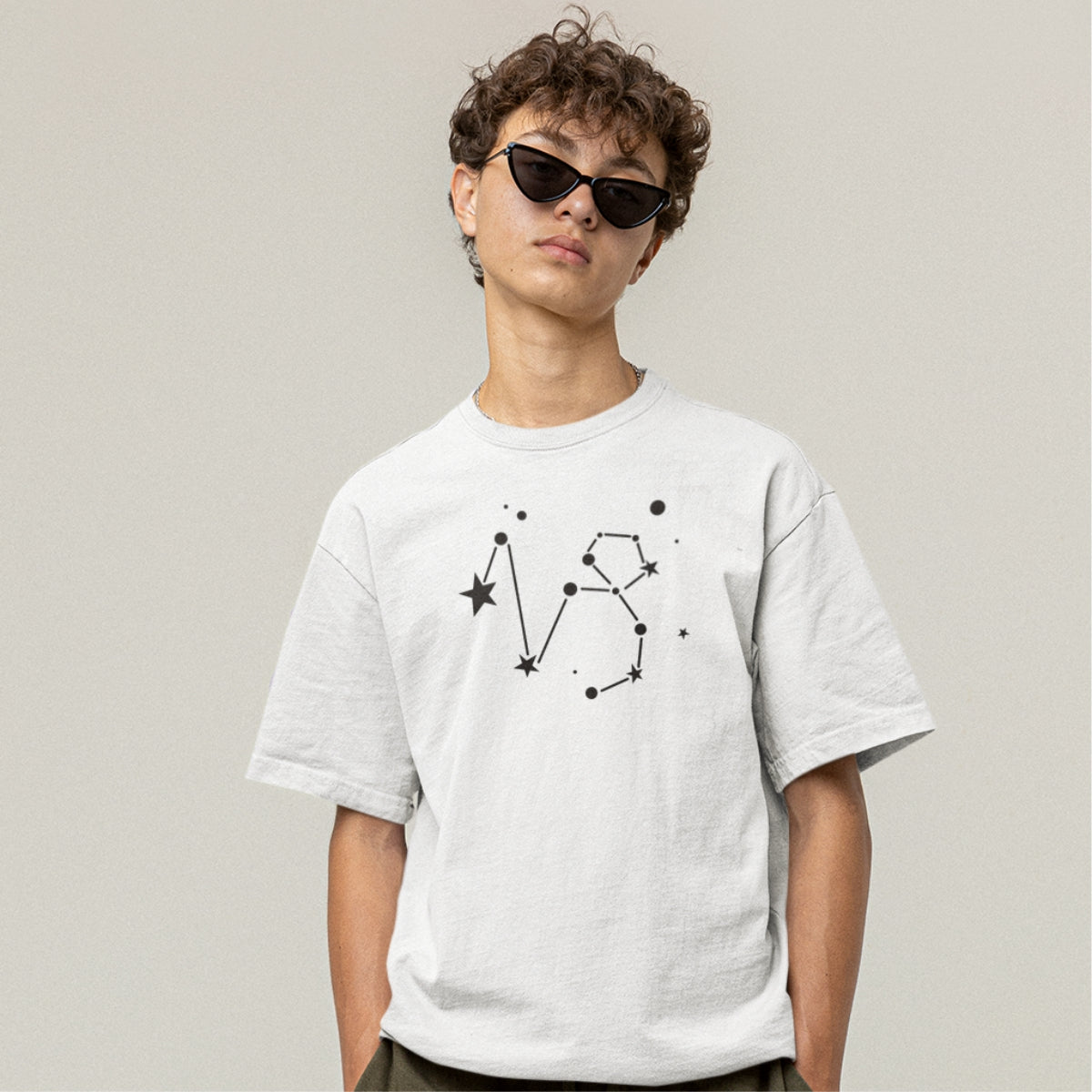 White T-shirt Zodiac Capricorn