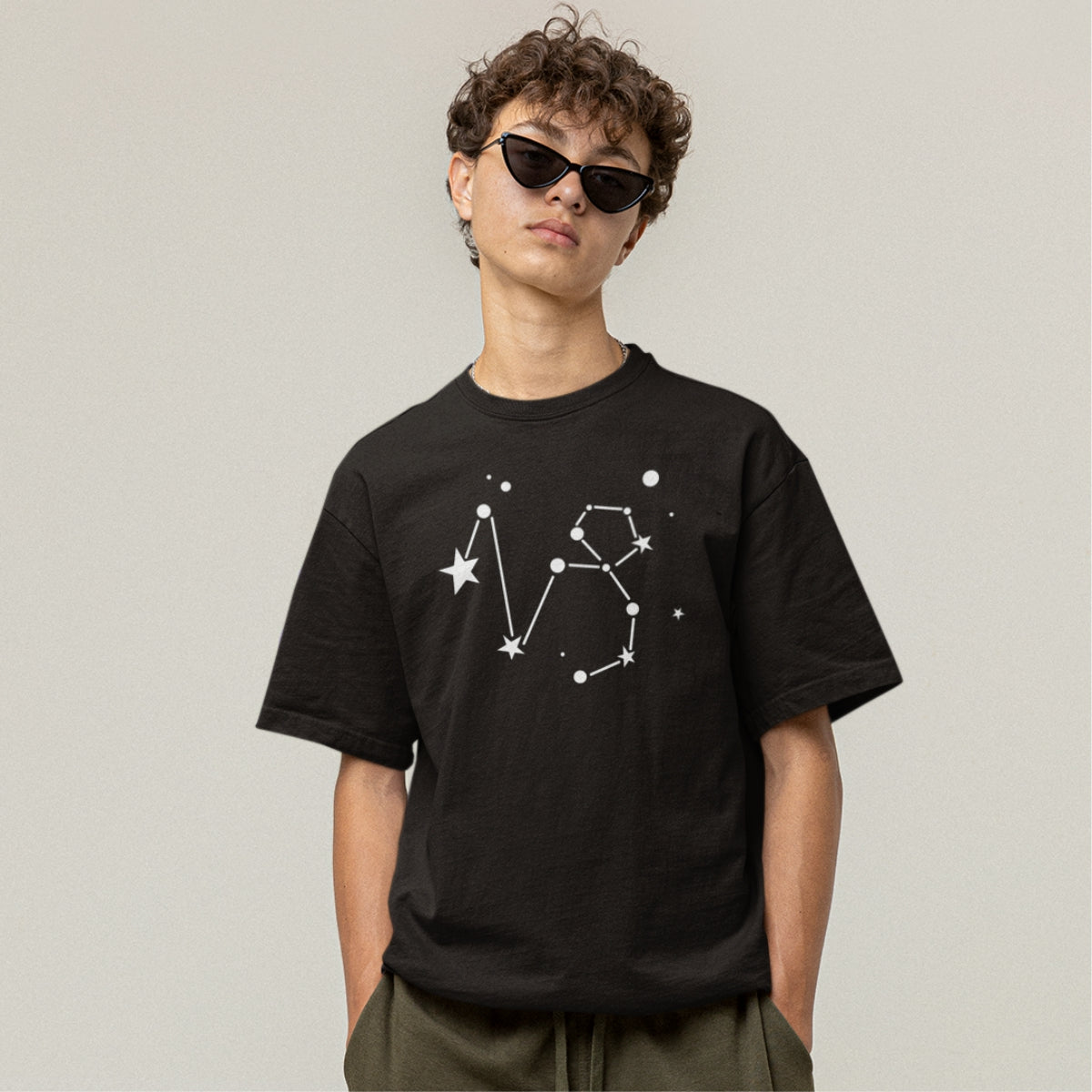 Black T-shirt Zodiac Capricornus