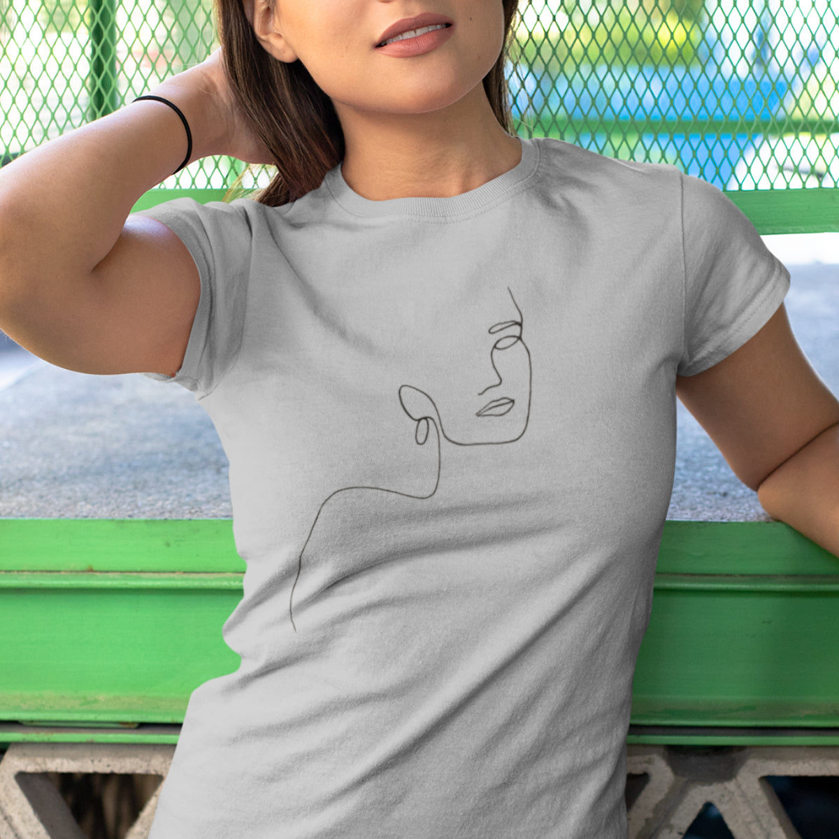 Grey-Melange T-shirt Girl