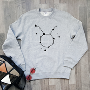 Grey Melange Sweatshirt Zodiac Taurus