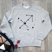 Grey Melange Sweatshirt Zodiac Sagittarius