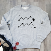 Grey Melange Sweatshirt Zodiac Aquarius