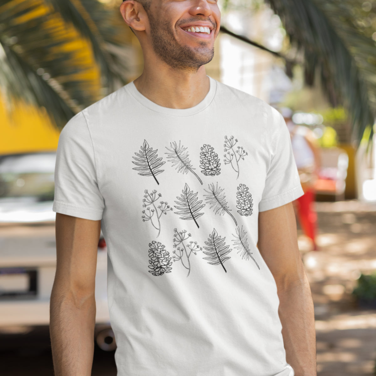 White T-shirt Motives of Nature