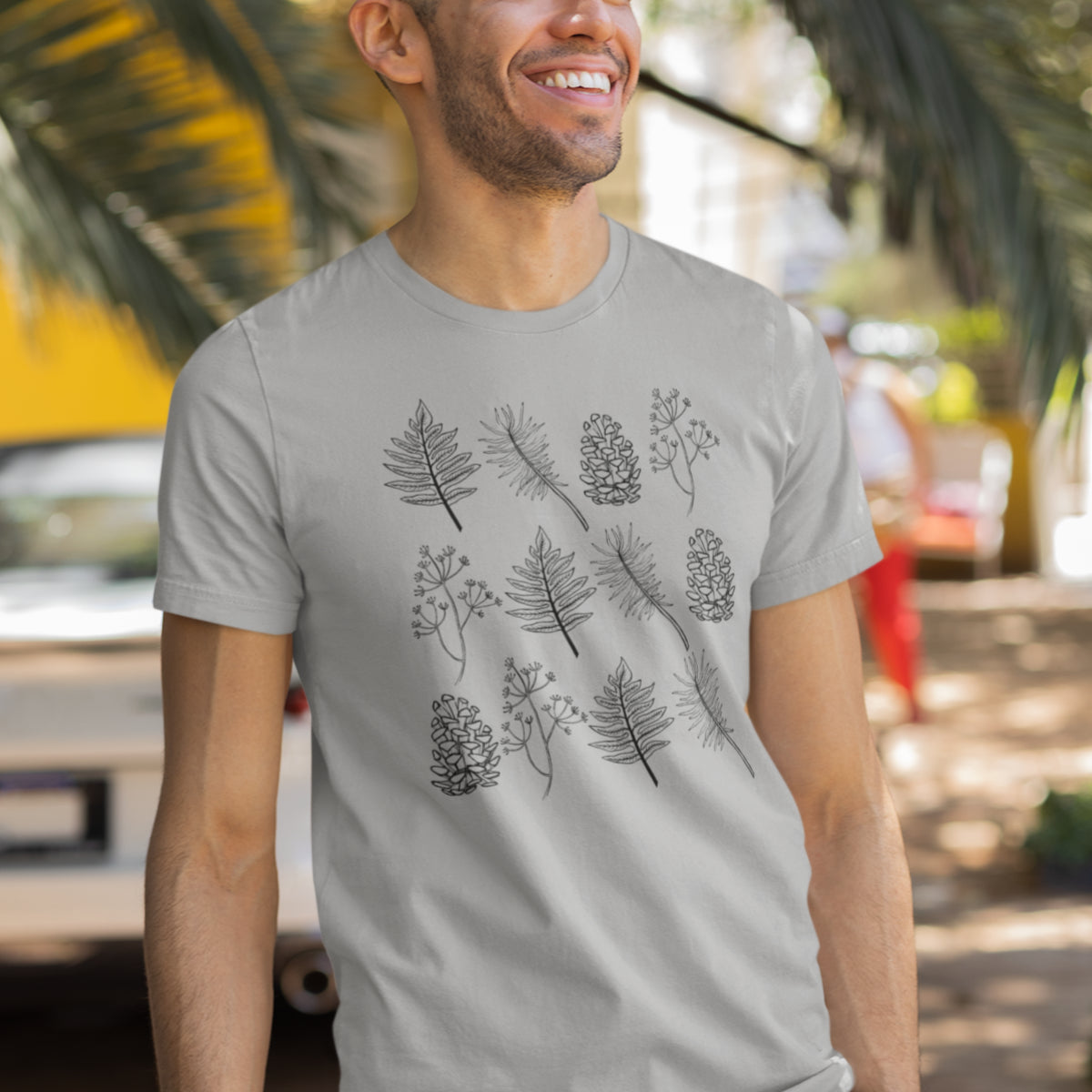 Grey Melange T-shirt Motives of Nature