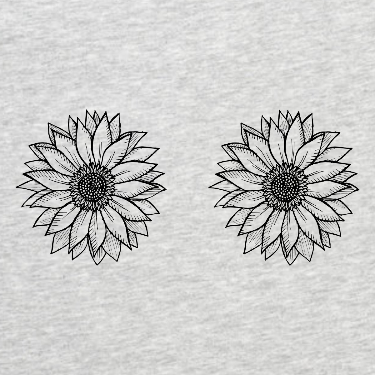 Grey Melange T-shirt Sunflowers