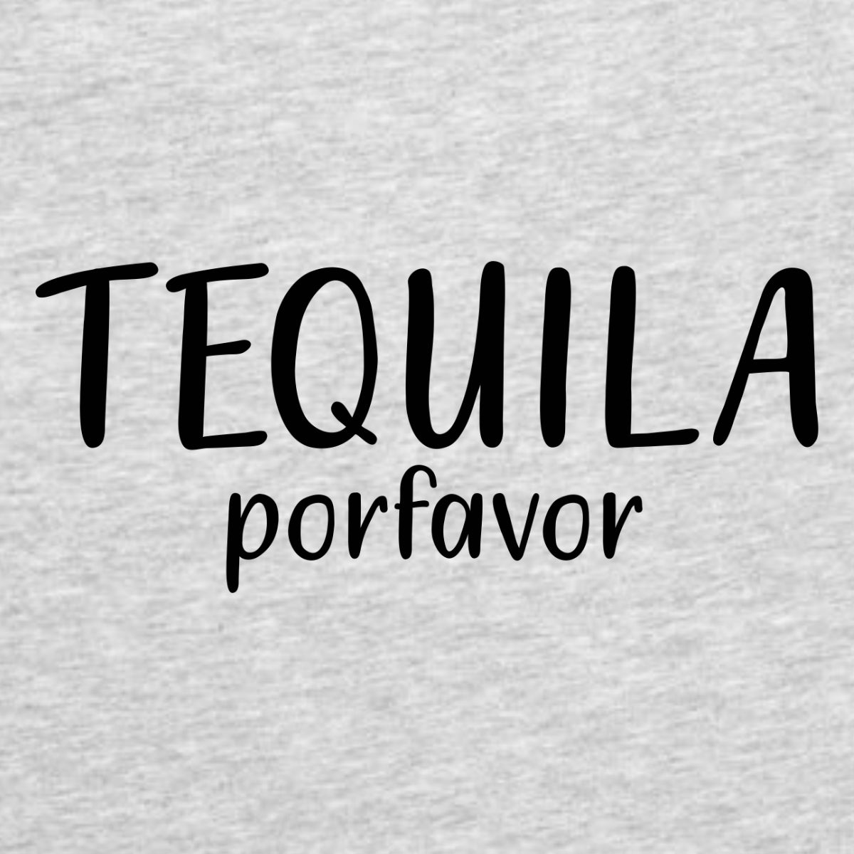 Women's Grey Melange T-Shirt Tequila Porfavor