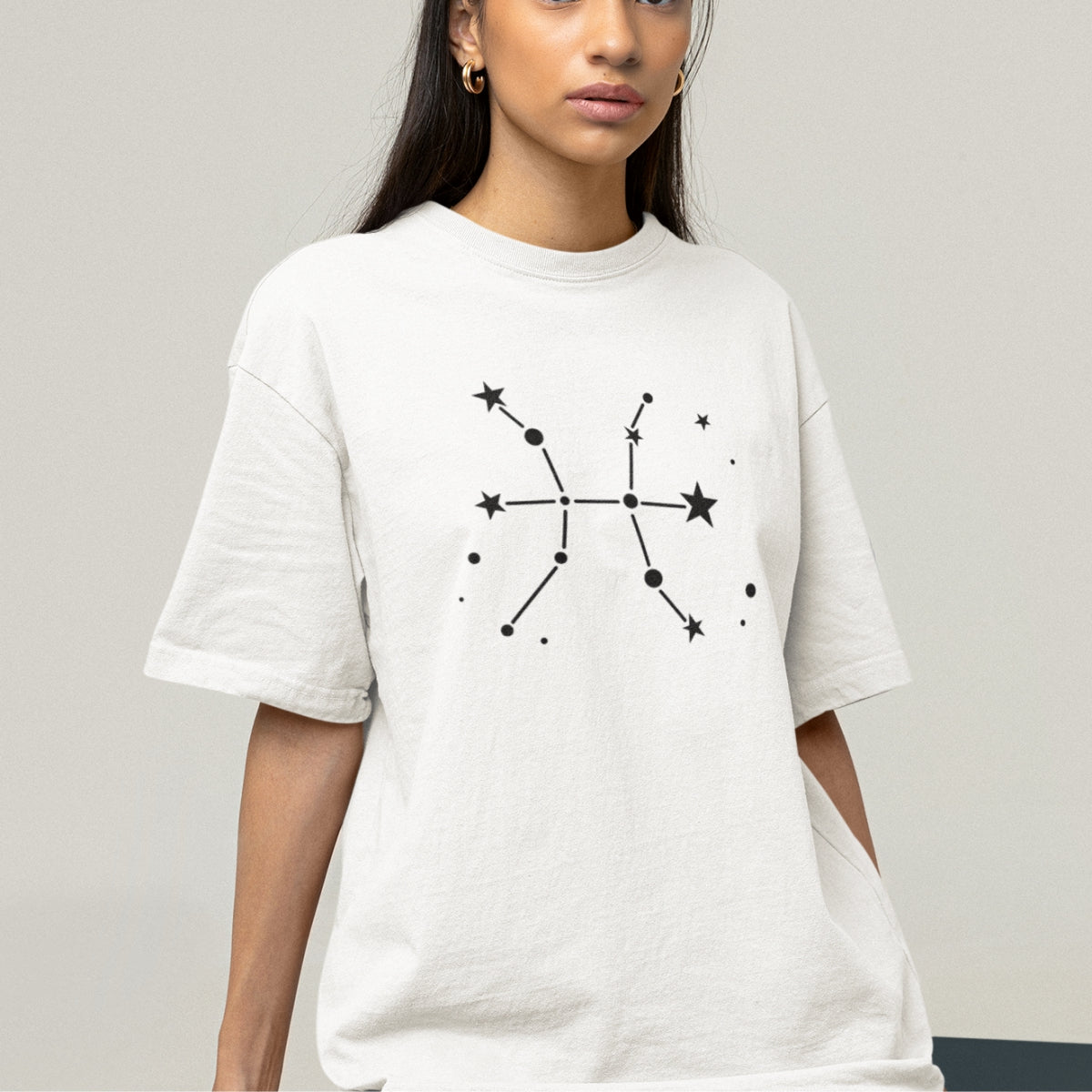 White T-shirt Zodiac Pisces