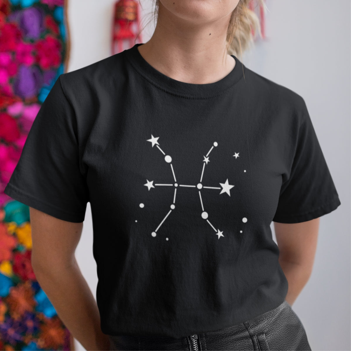 Black T-shirt Zodiac Pisces