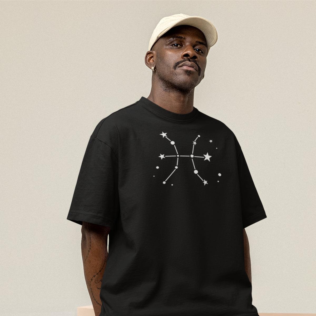 Black T-shirt Zodiac Pisces